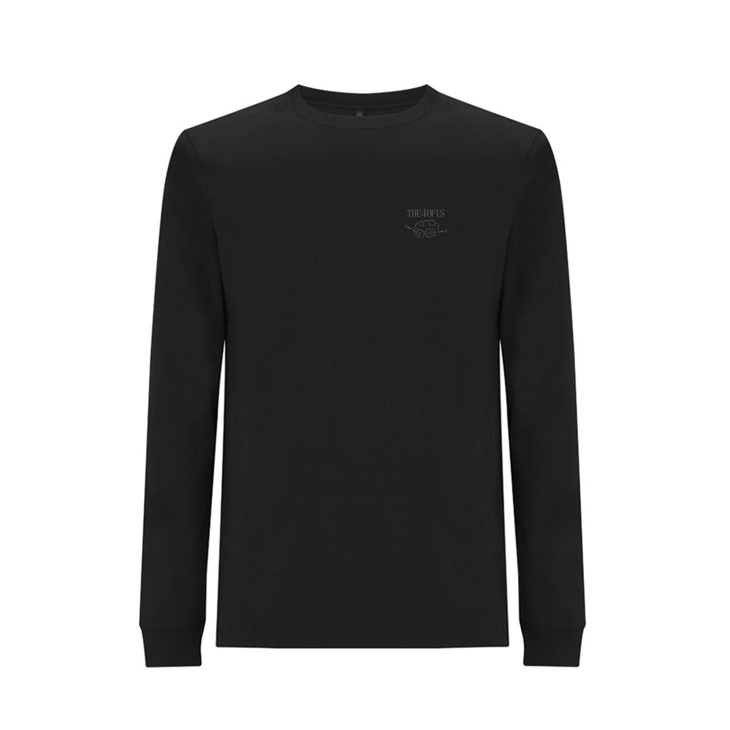 Black Long Sleeve T-shirt (Small Grey Logo)