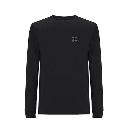 Black Long Sleeve T-shirt (Small White Logo)