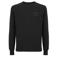 Load image into Gallery viewer, Black Sweatshirt (Small Grey Logo)
