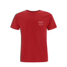 Load image into Gallery viewer, Red T-shirt (Small White Logo)
